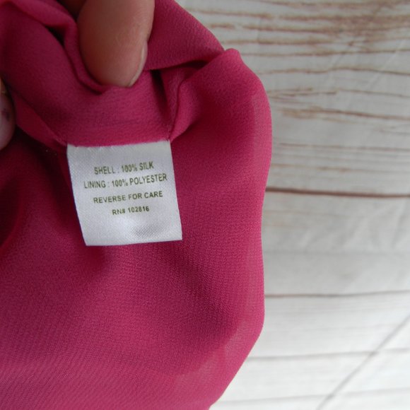 GARNET HILL WM'S 100% SILK SHORT SLEEVE AIRY BREEZY DRESS SZ 14 - Picture 6 of 6